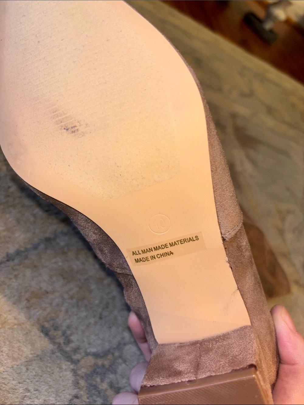 Lulu's Pointed-Toe Mid-Calf Suede Boots in Nude - only tried on - Picture 3 of 5